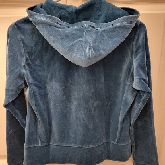 Uniqlo Plush Velour Hooded Jacket - Blue - Picture 2 of 2